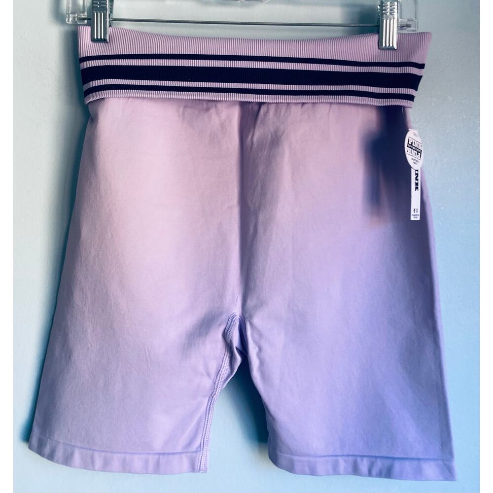 Victoria's Secret PINK Bike Shorts Foldover Stretch Purple Large